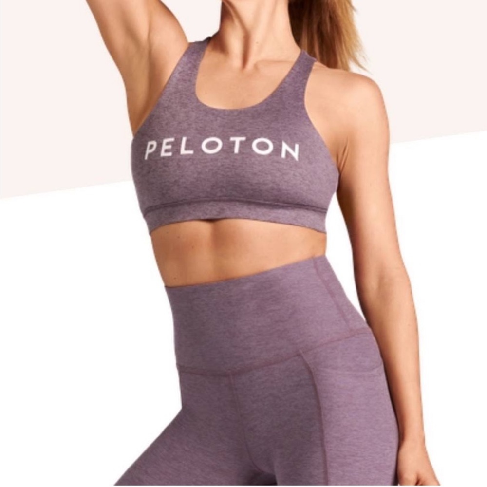 Peloton Embrace Racerback Heathered Purple Sports Bra Size XS